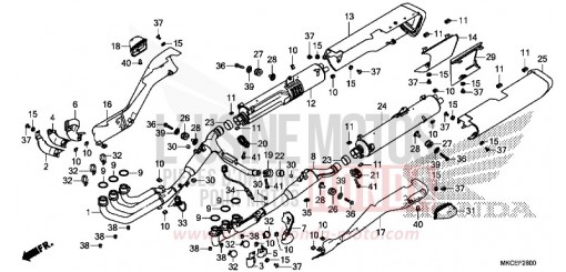 EXHAUST MUFFLER GL1800K de 2019